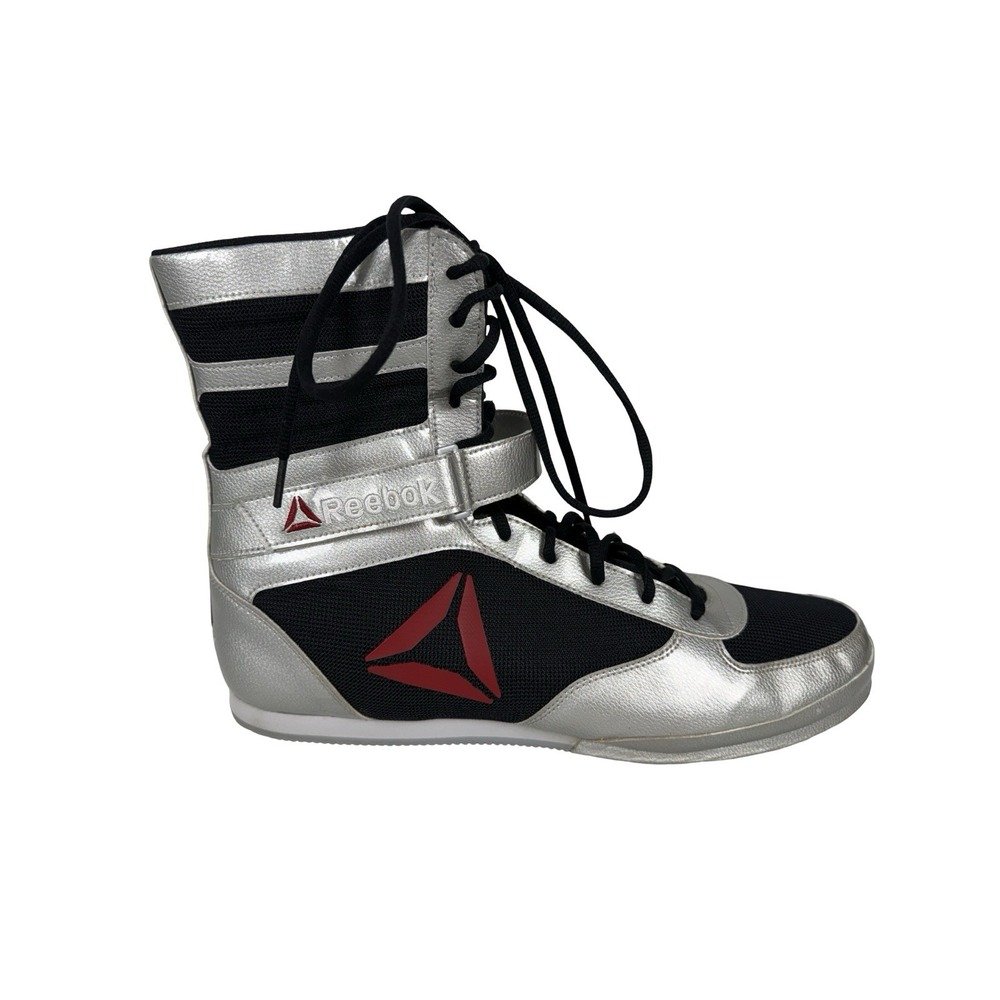 Reebok Boxing Boots Mens Size US 14 Mayweather Silver Black BD1346 Athletic Rare
